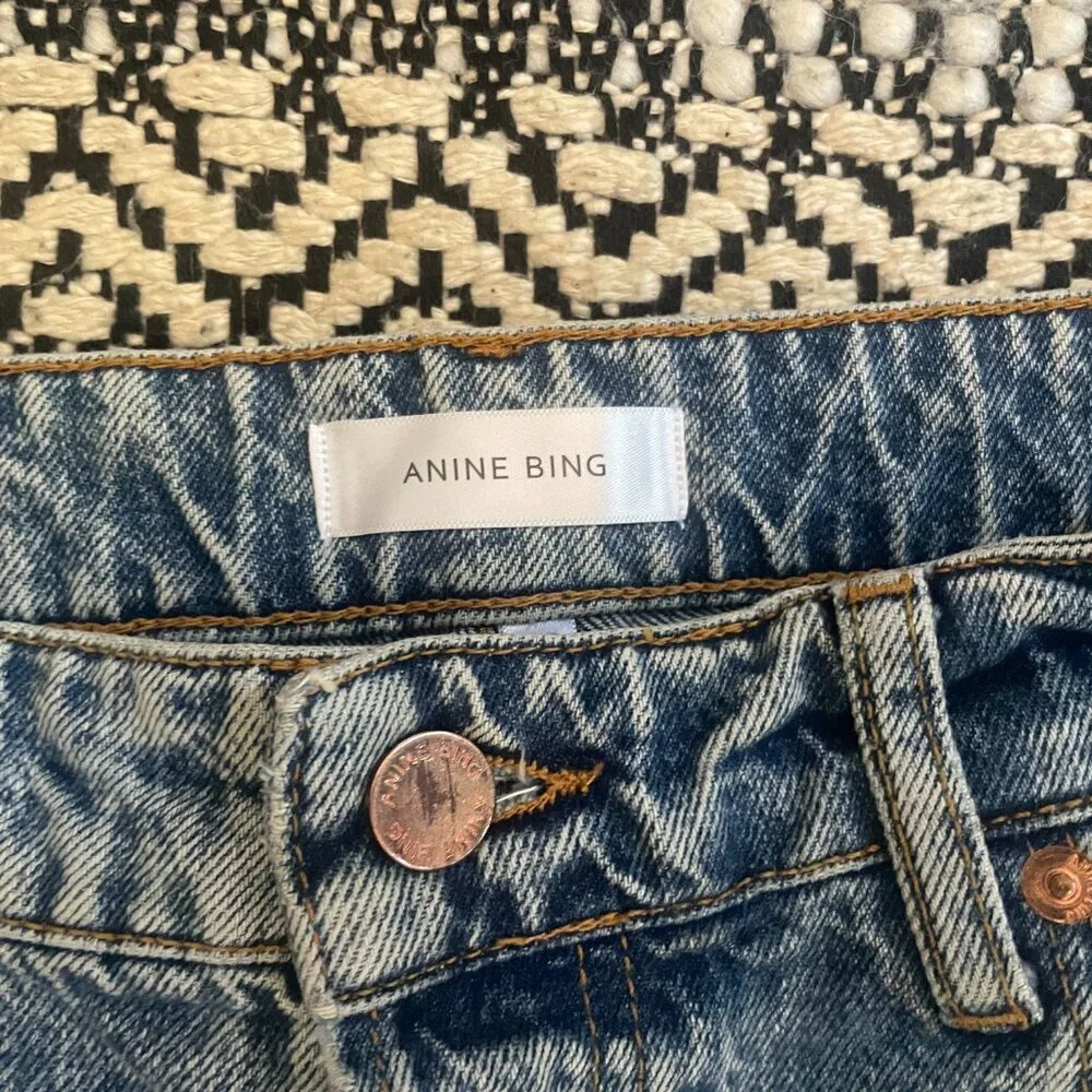 Anine Bing Betty High-Rise Relaxed Jeans – Size 28 - Picture 4 of 9